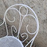 Paire de fauteuil en fer blanc ancien