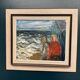 Original Swedish Oil on Canvas – “Figures” by Einar Emland – Vintage