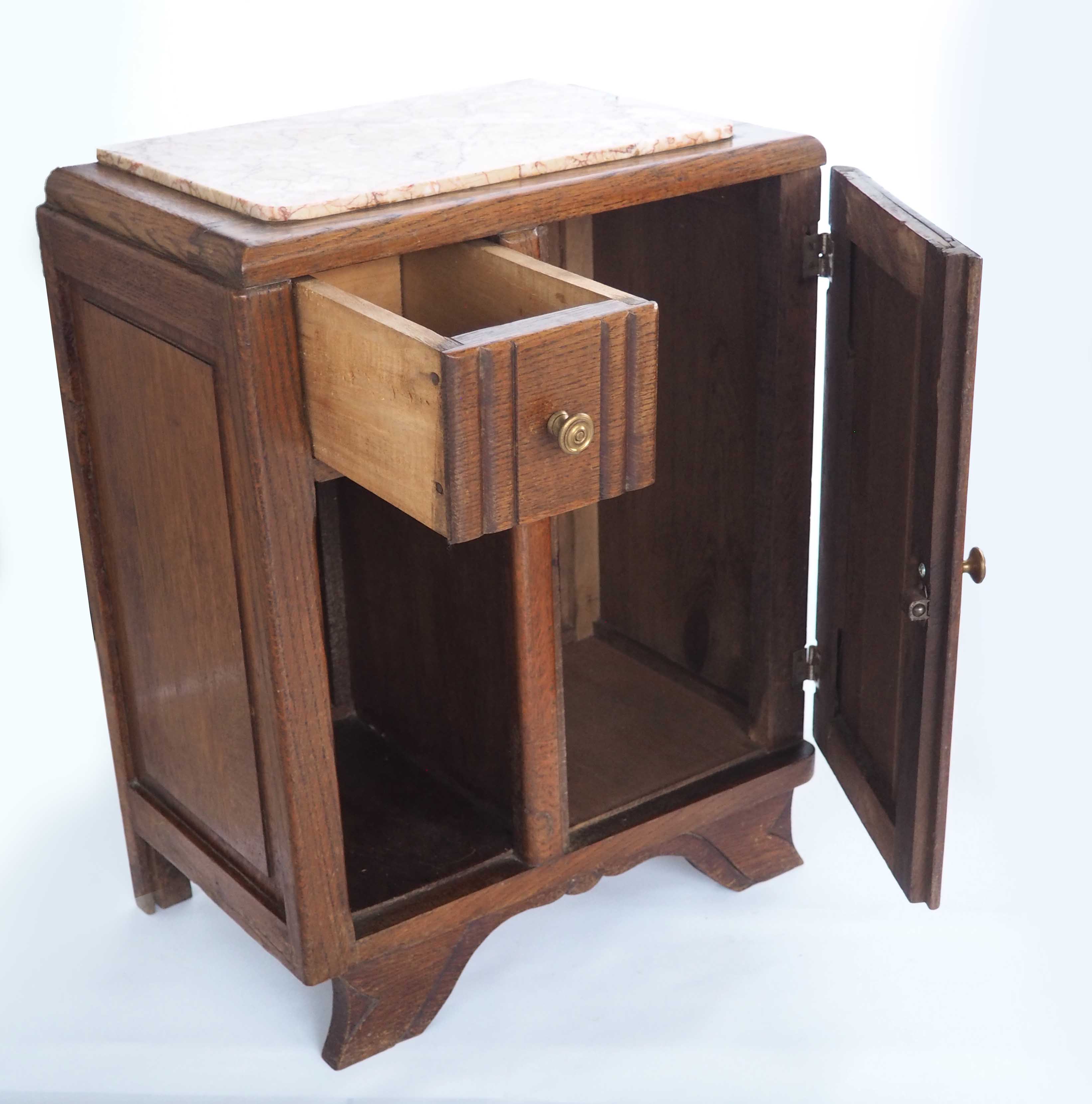 Bedside art deco pink marble