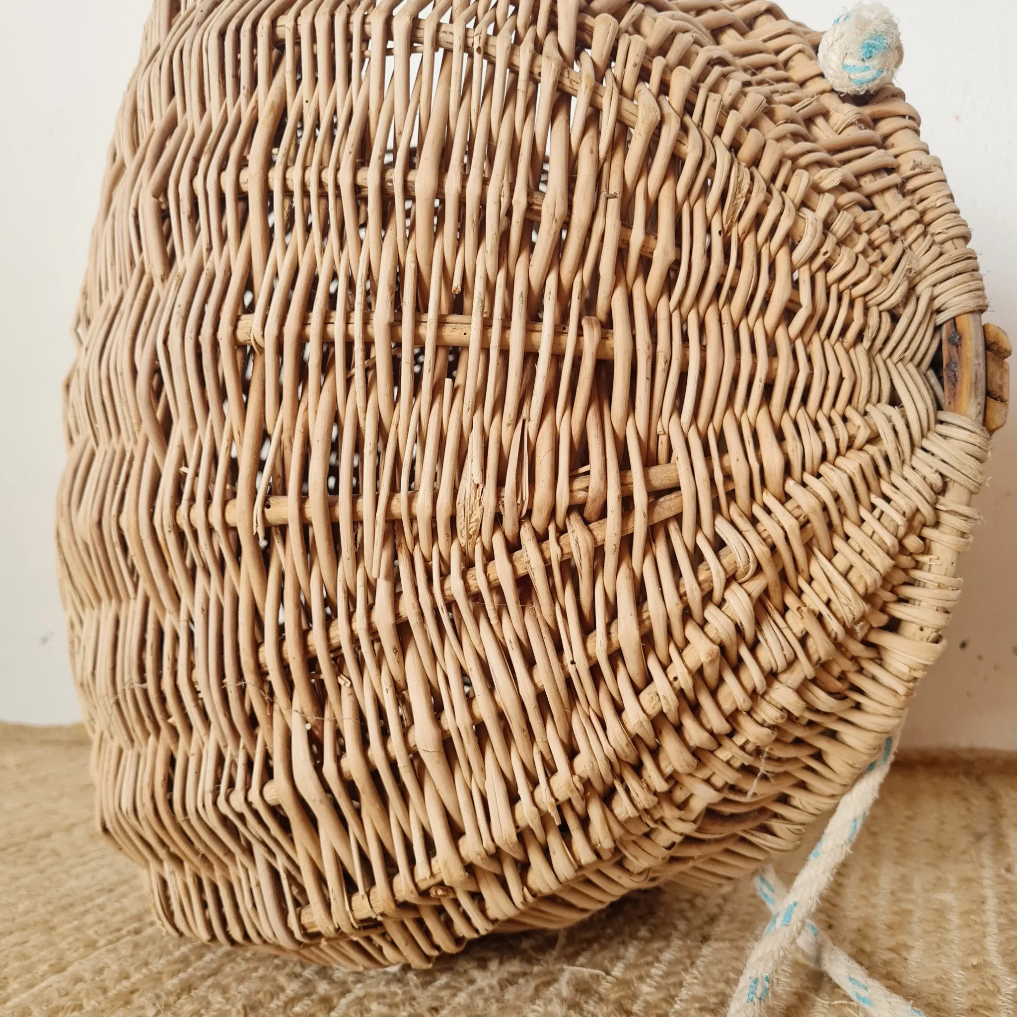 Old Woven Willow Fishing Basket