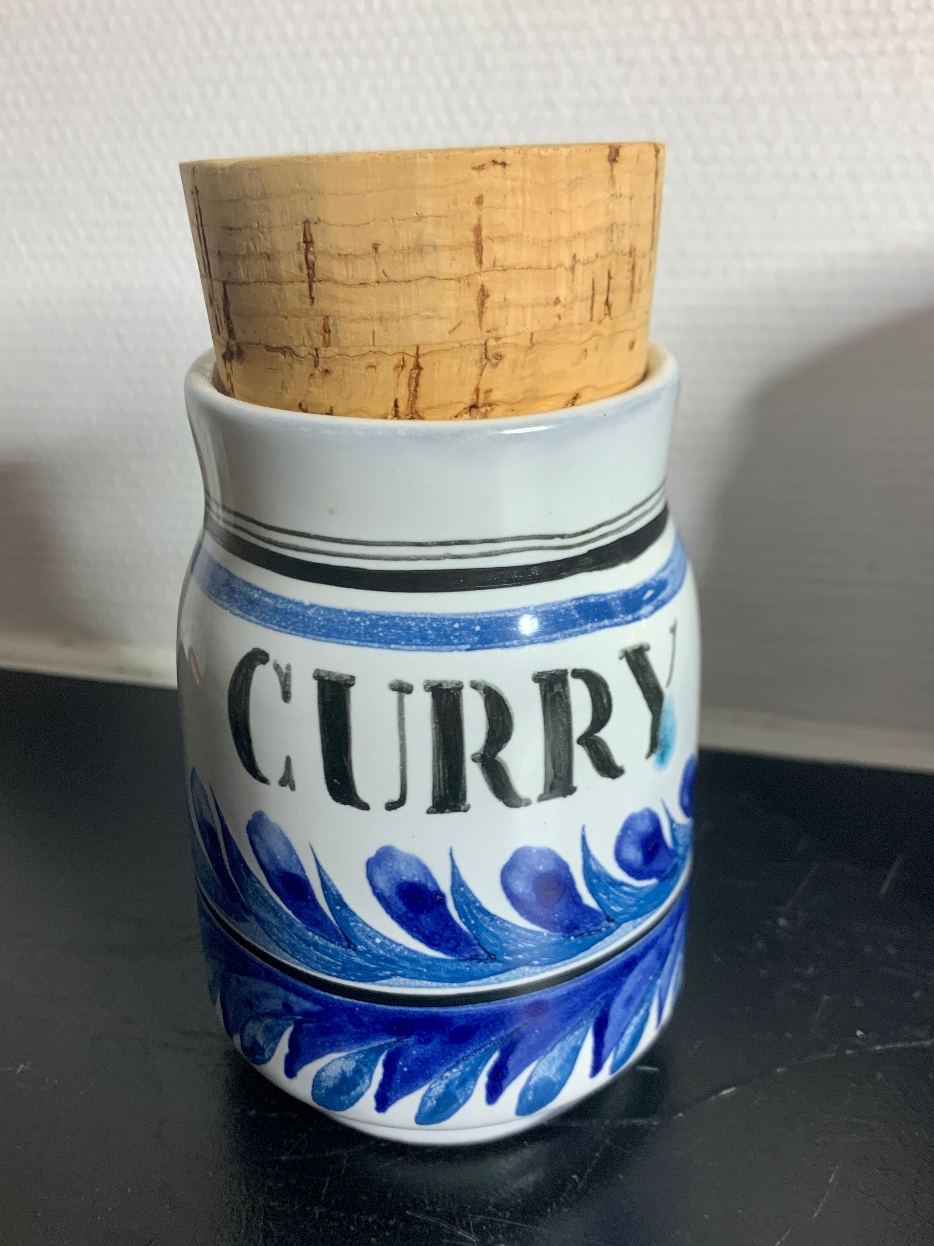 Set of 8 ceramic spice pots by Roger Capron