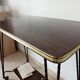 Vintage Formica and wrought iron rolling dessert trolley/side table.