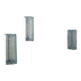 Set of 3 Murano wall sconces by Carlo Nason for Mazzega, 1970s