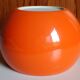 Vase boule en céramique émaillée orange 70's