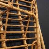 Rattan coat rack