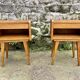 Pair of Scandinavian bedside tables