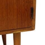 Buffet haut vintage en placage de teck, vitrine, design scandinave