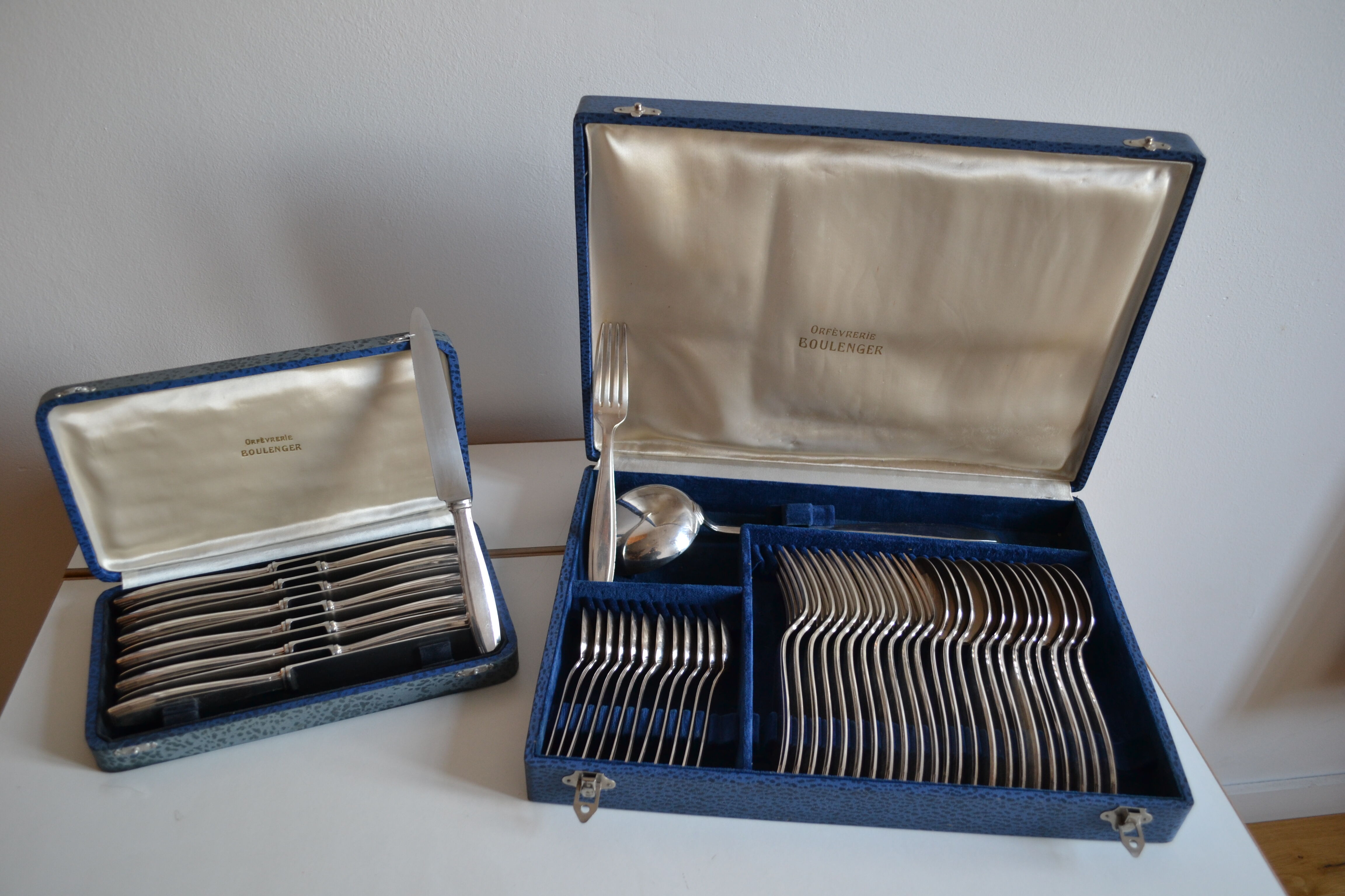Menagere art deco metal argente boulenger 49 pieces