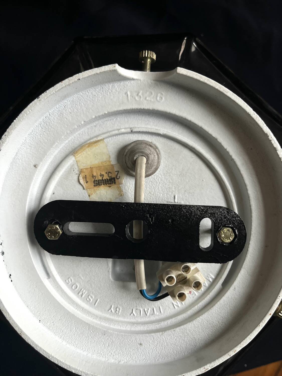 Italian smoked glass ceiling light Space Age