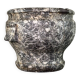 Large grey marble mortar from the Ardennes, 18th century.