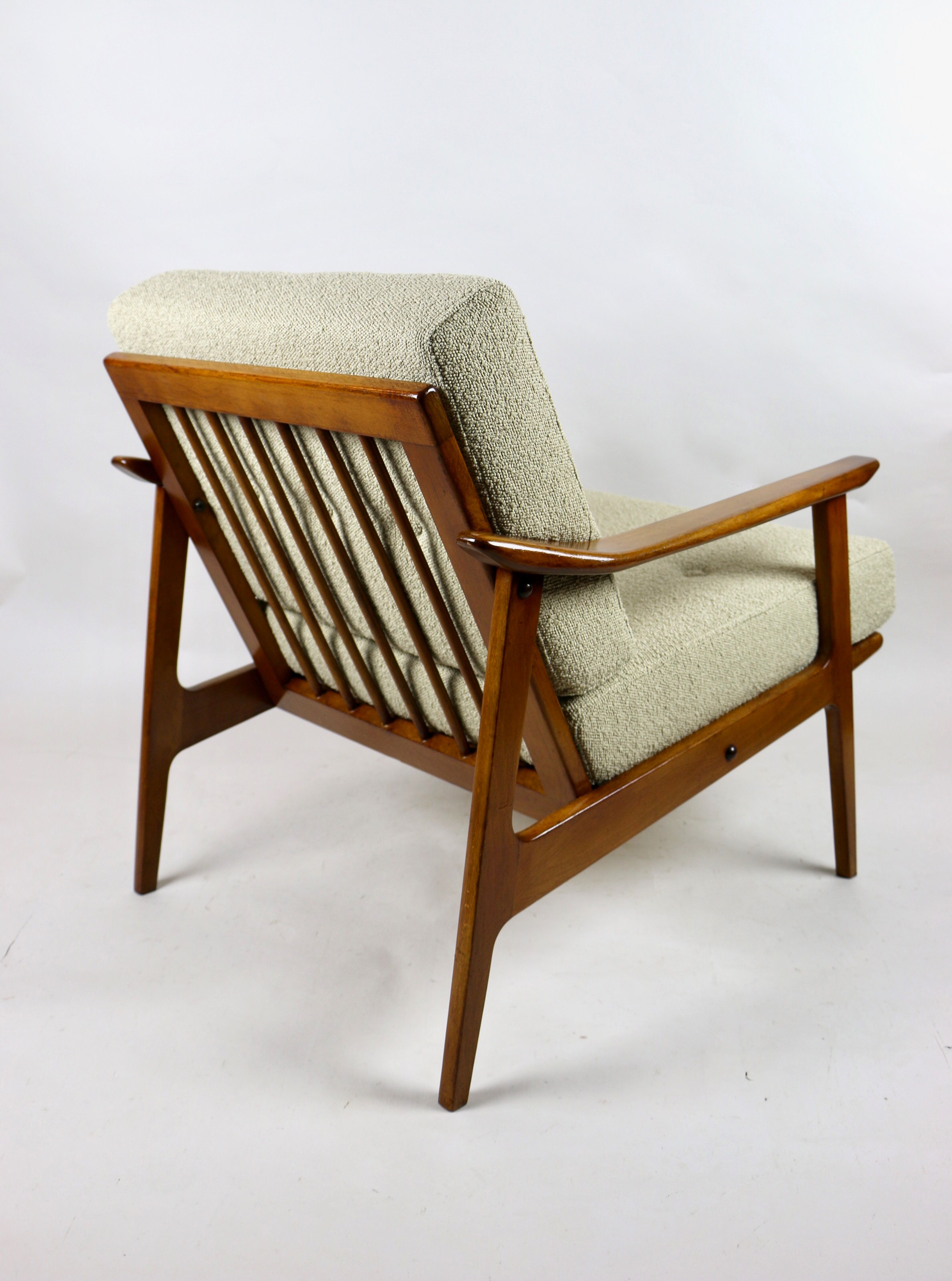 German beige boucle armchair, 1970s