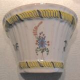 Vase bouquetiere faience enamelled of la Rochelle - XVIIIth century