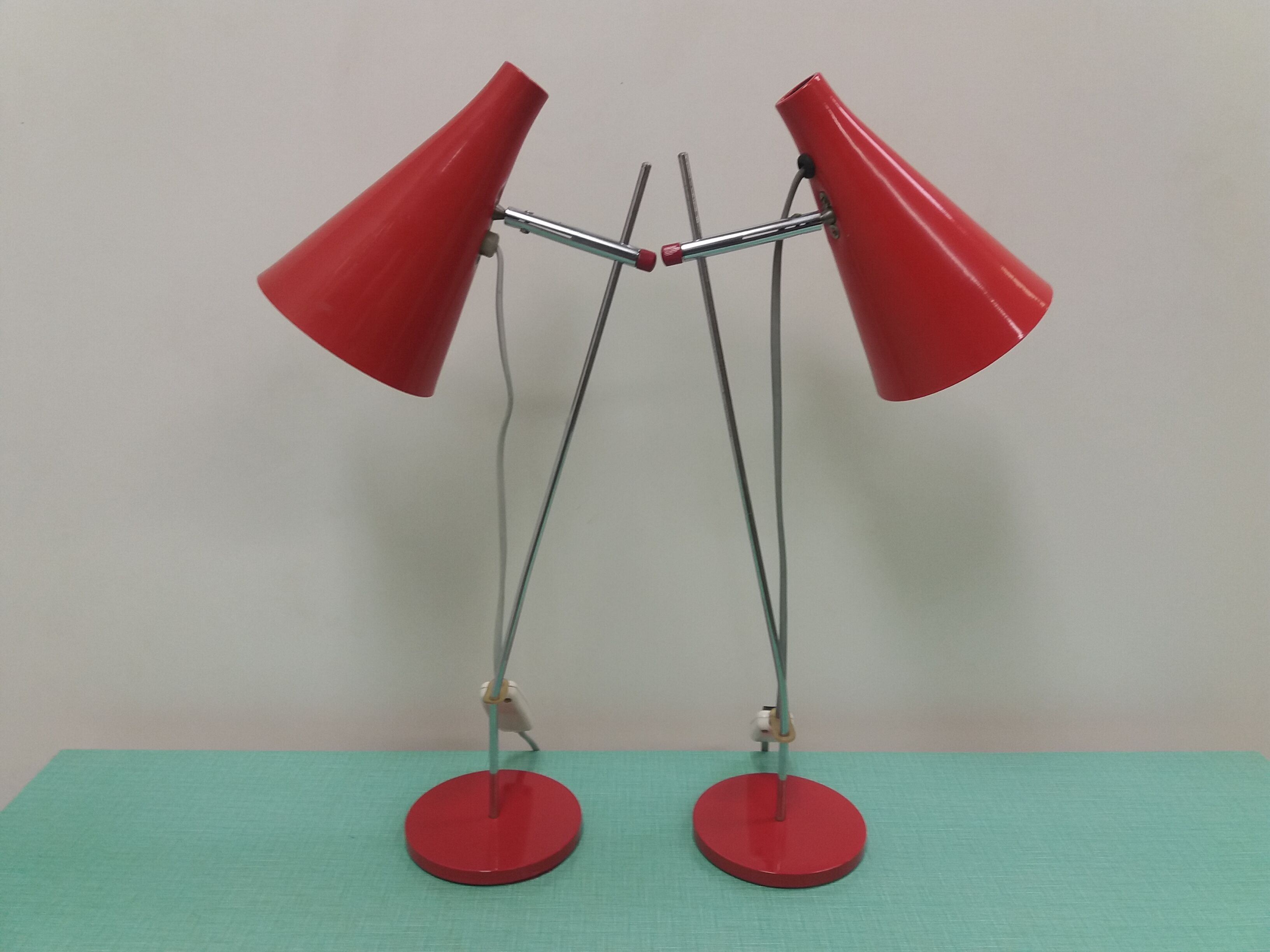Lampes de table du milieu du siècle par Josef Hůrka pour Napako 1960
