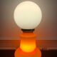 Vintage opaline lamp in orange and white opaline