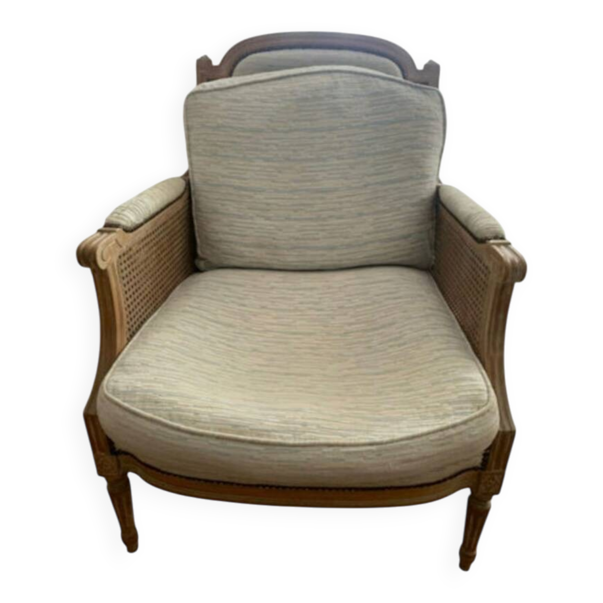 Fauteuil chic bohème canné