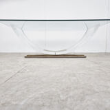 Lucite and brass arch coffee table, 1970