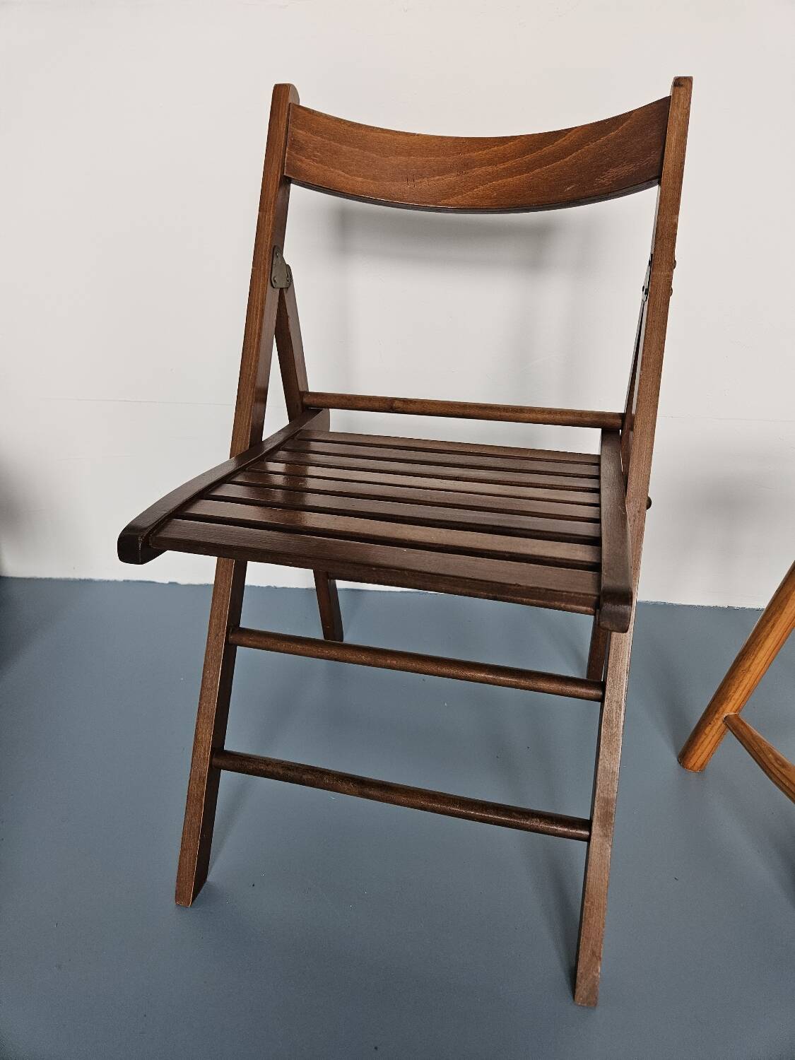 Exotic wood folding chair