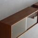 Large Danish Walnut Wall-Mounted Cabinets. 1960s, Set of 2