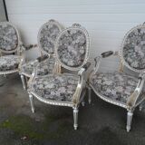 Four medallion armchairs