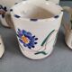 Set of 5 glazed ceramic coffee mugs