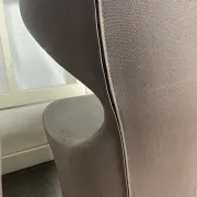 Pair of faux leather armchairs from the 1980s