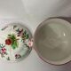 Old soup pot earthenware of the East floral decoration apple XXth