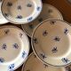 8 flat plates in antique earthenware