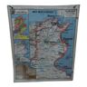 Carte de géographie d'école, la Tunisie