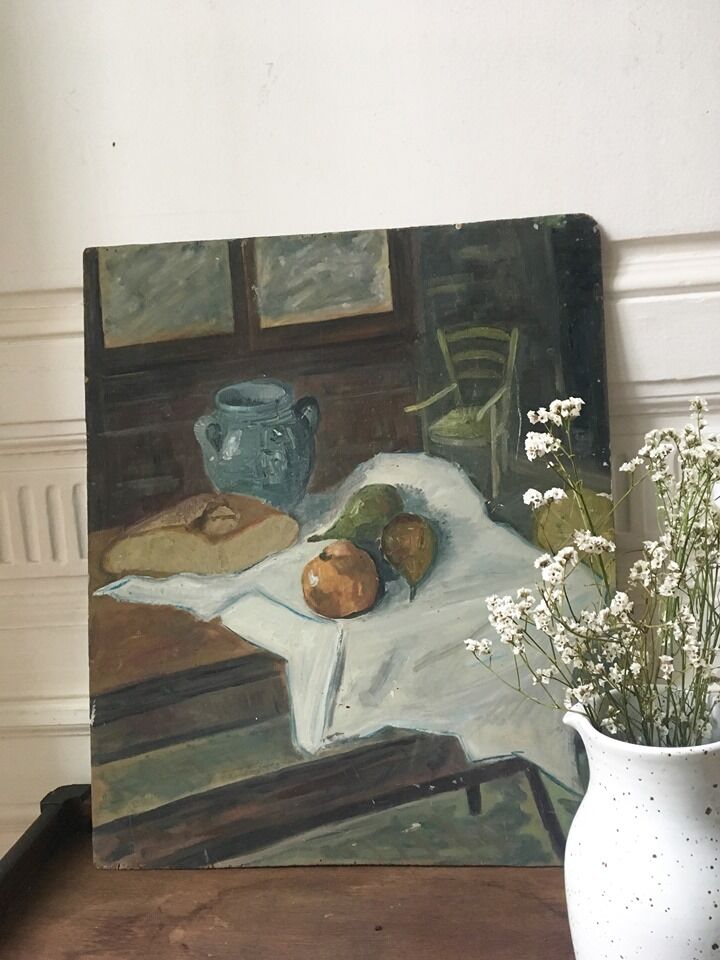 Painting old still life oil