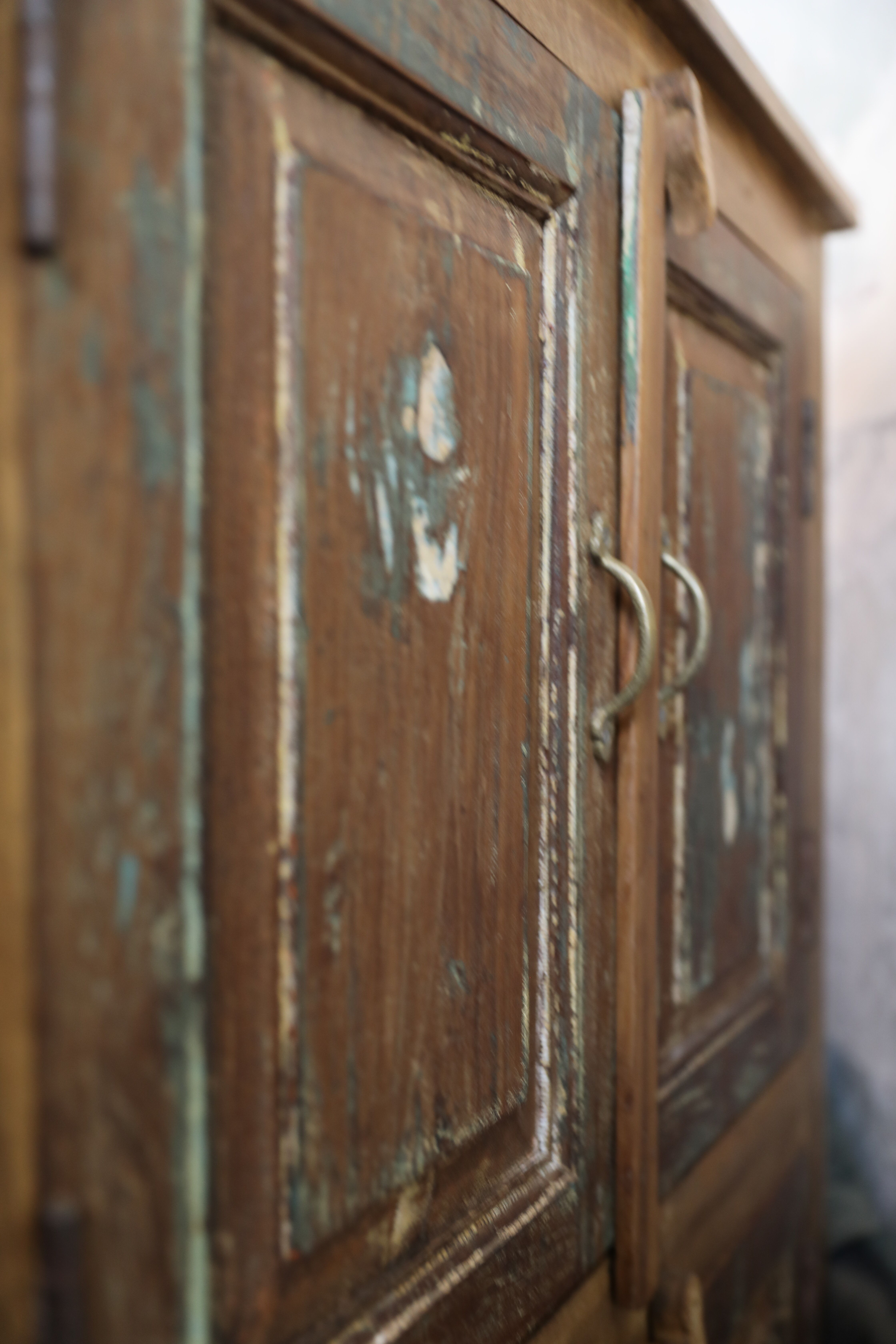 Indian storage cabinet 3 levels with 6 mango doors, unique piece
