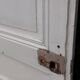 Communication door h221xl90cm old paneled, molded, interior