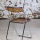 Folding chair in plexiglass and chrome, 1970