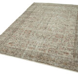 Hand-Knotted Rustic Turkish Beige Rug 196 cm x 267 cm - 36644