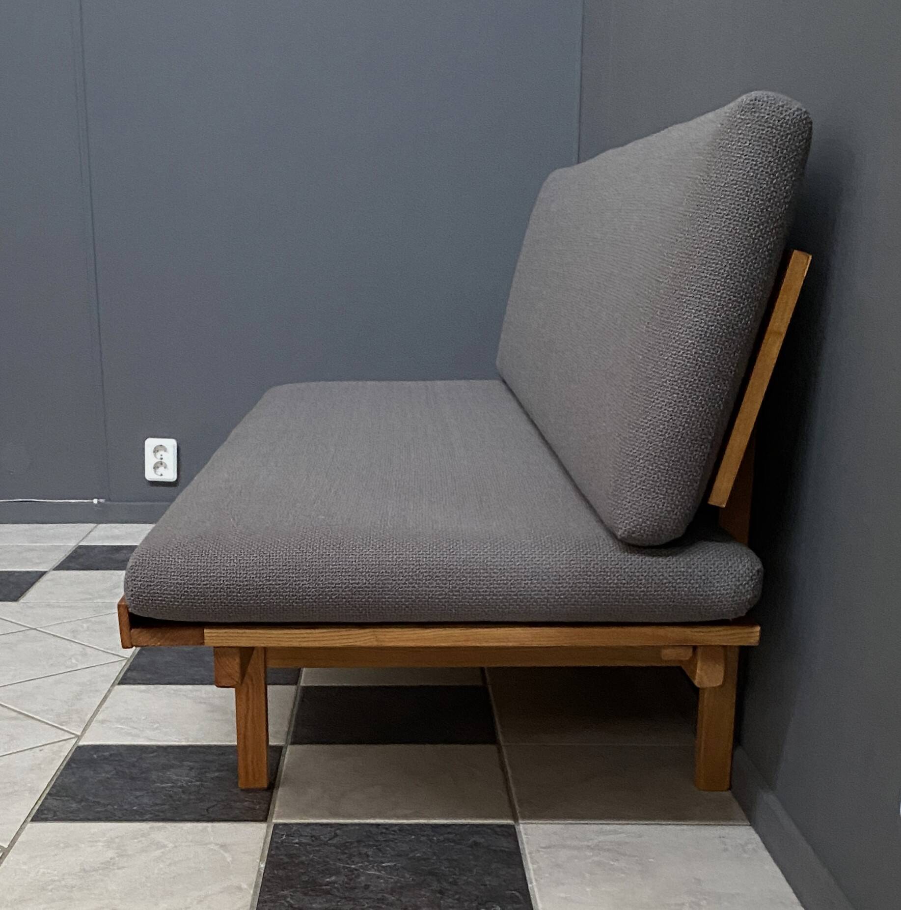 Grey Daybed by Drevotex 1970s