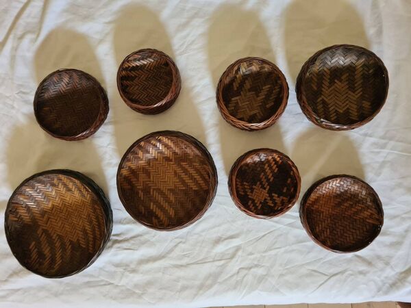 Paniers en osier tressé