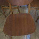 Set of 4 teak butterfly dining chairs, 1960s