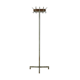 Industrial Belgium Steel and Teak Free Standing Coat Rack 1950s