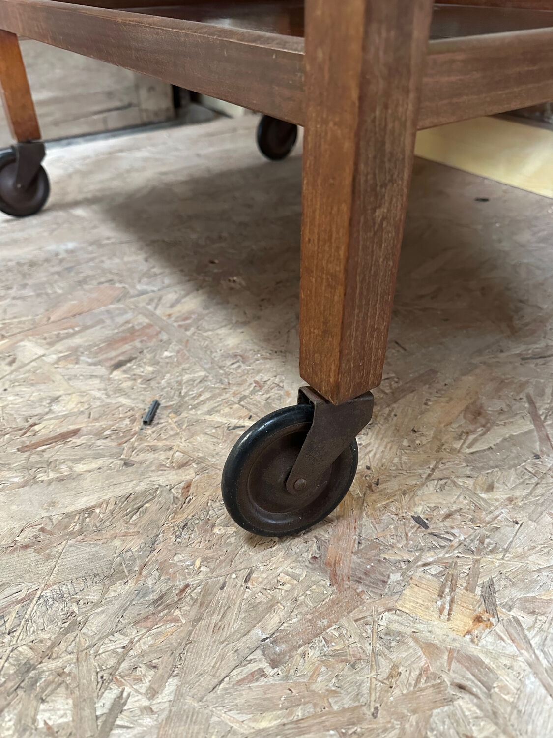 Bar - antique serving trolley on wheels