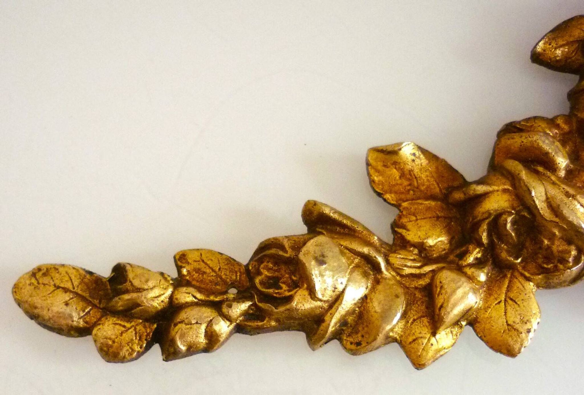 Pediment, gilded bronze, ornament for mirror, piece of furniture, signed Jacquet Grelier