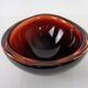 Swedish Burgundy Glass Bowl from Orrefors, 1960s