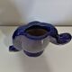 Blue face vase ceramic design 20th century Sandra Corina