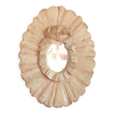 Painted oval plaster mirror