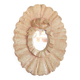 Oval painted plaster mirror