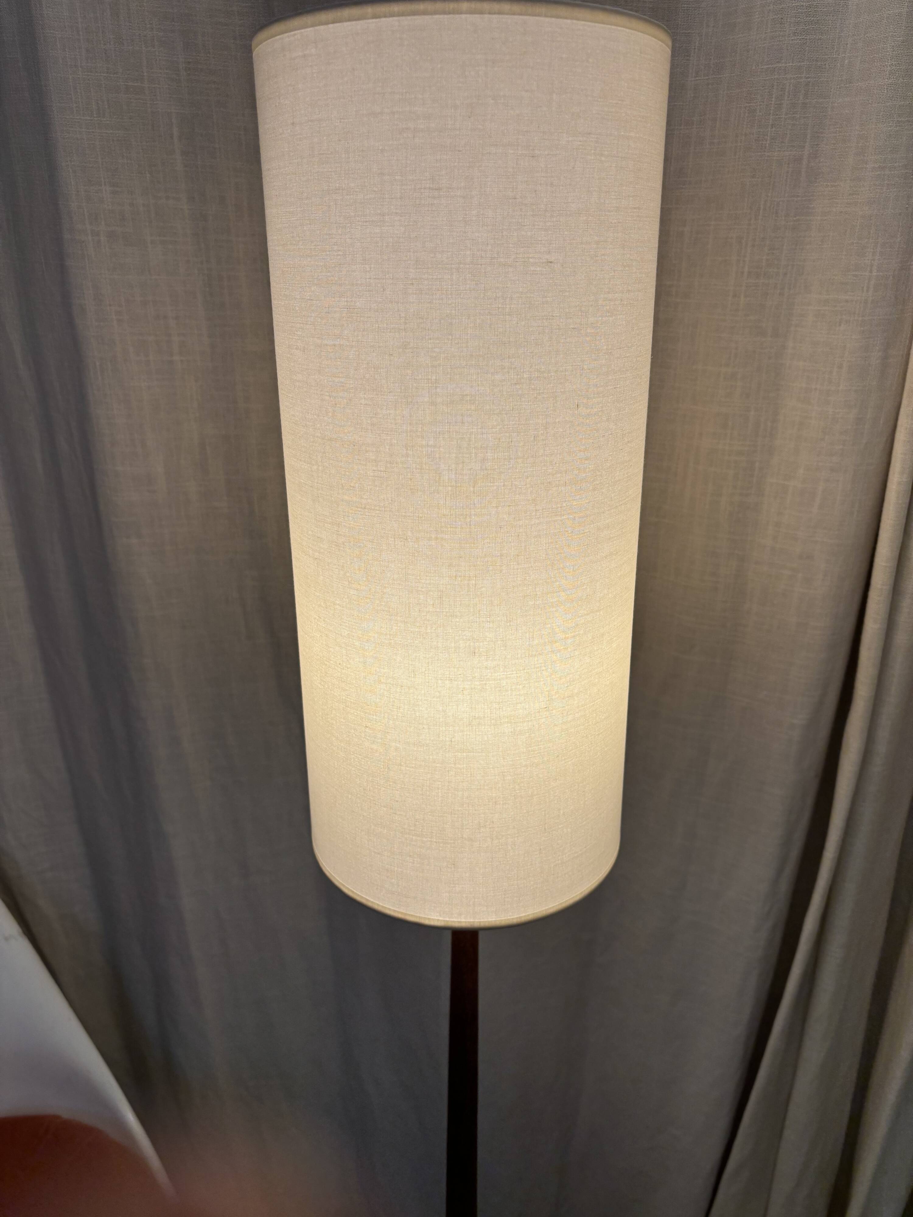 Danish teak and brass floor lamp