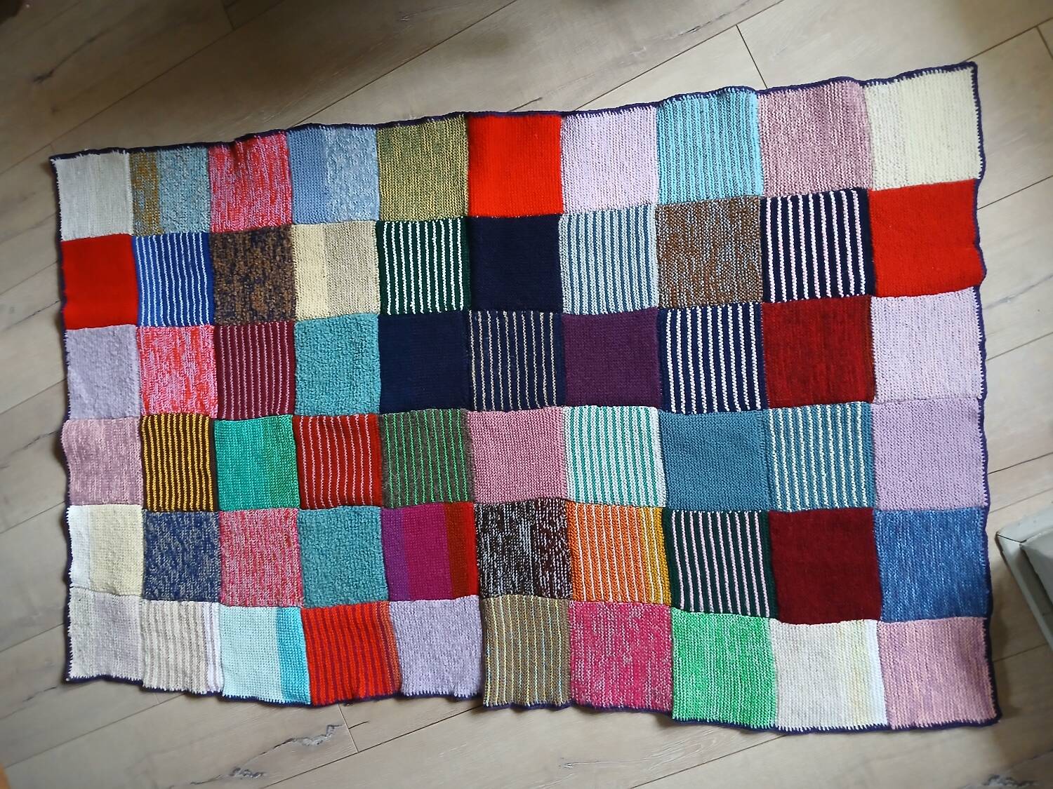 Wool patchwork blanket