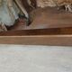 farmhouse or monastery table in solid oak, early 20th century