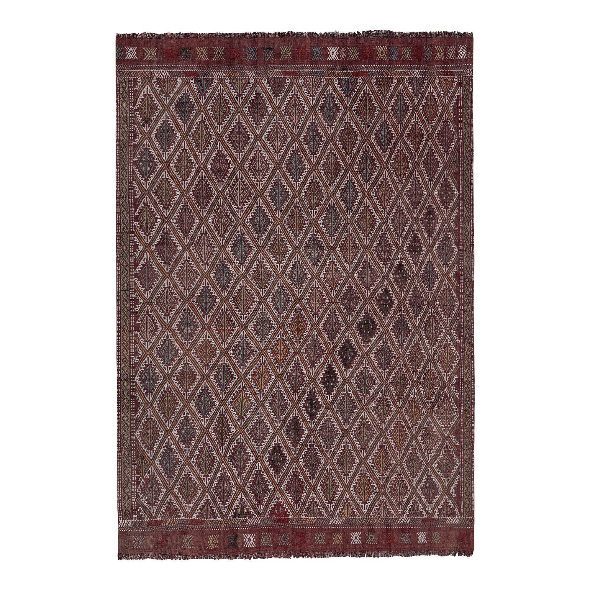Vintage Turkish rug handmade 147x218 cm