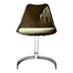 tulip chair in smoked plexiglass and chrome by Boris Tabacoff, design 1970