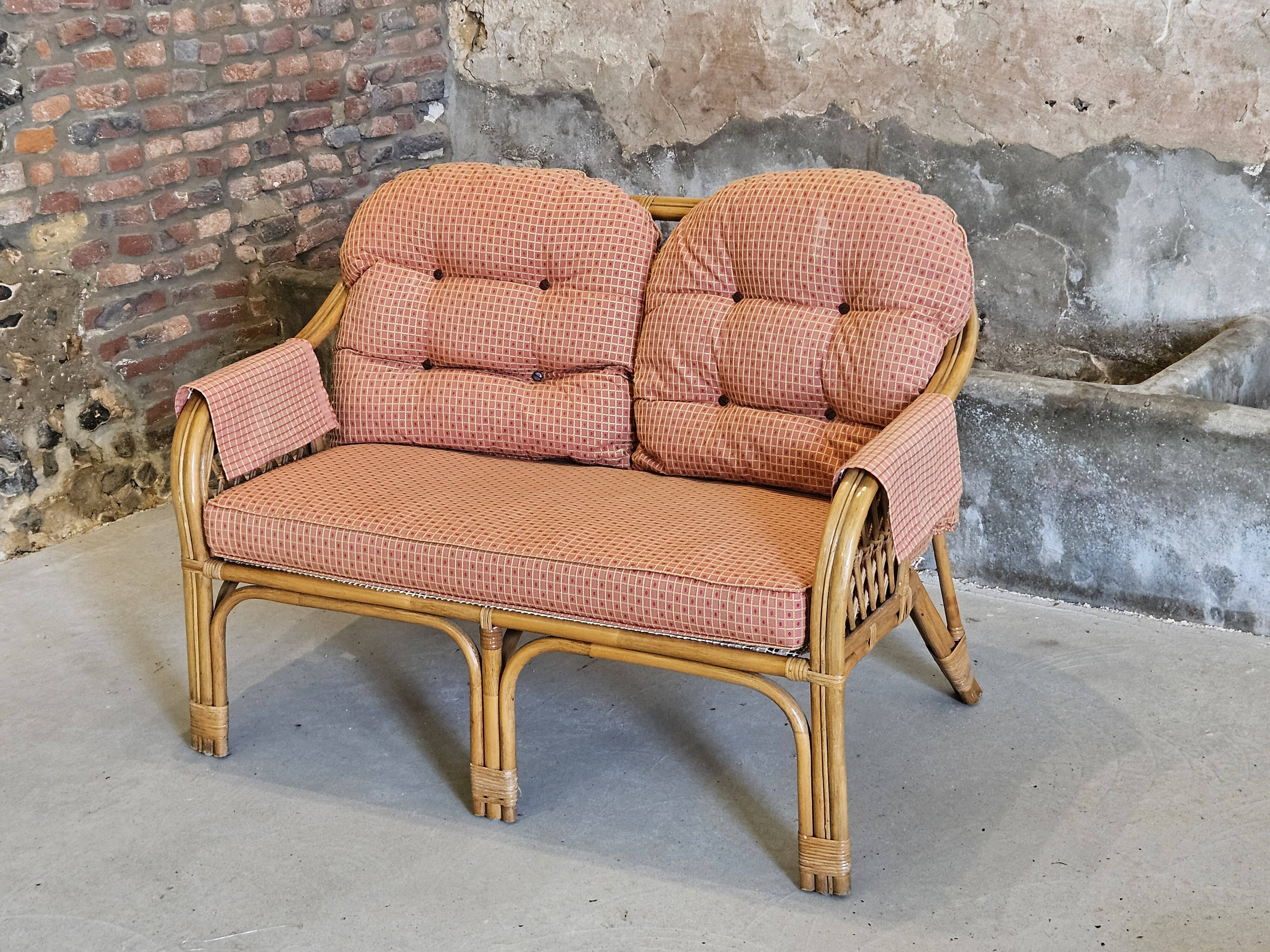 Italian wicker sofa