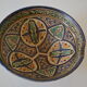 Ancient berbere ceramic dish signed north africa
